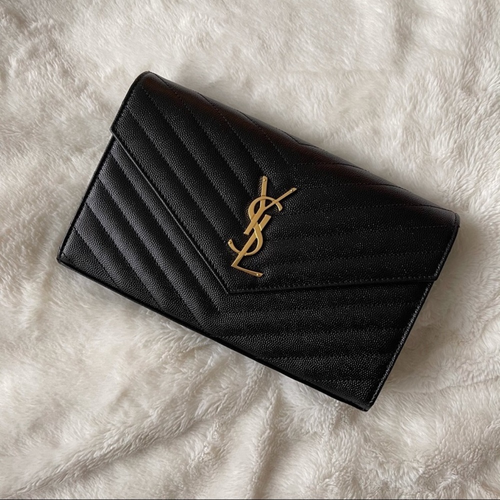 Saint Laurent Envelope Chain Wallet!